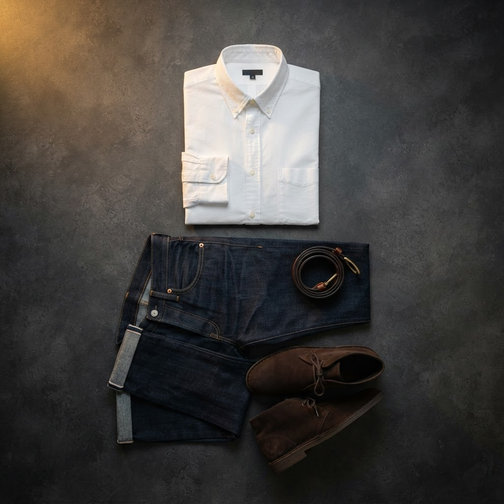 Men's Casual Shirt + Jeans Combo